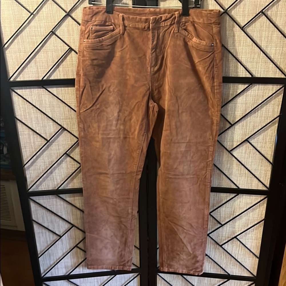 Soft Surroundings Tapered Brown Corduroy Pants